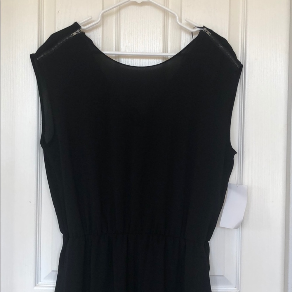 NEW - Black Jumpsuit w/ Gun Metal Zipper Detail